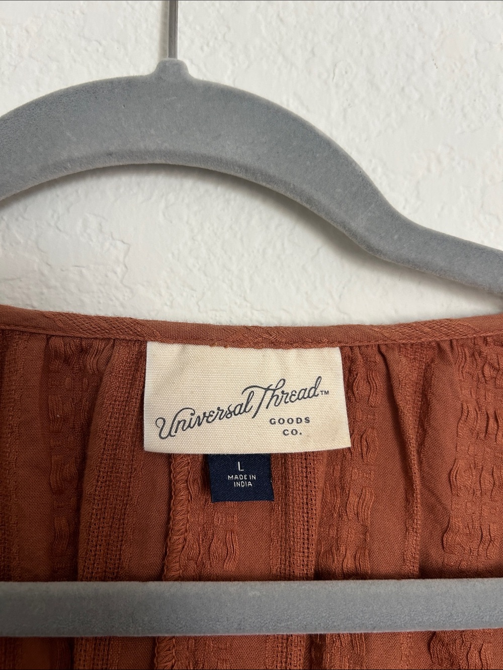 Universal Thread Rust Peasant Crop Top - Picture 2 of 3